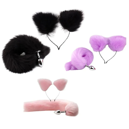 PLUG COLA ZORRO OREJAS TALLA S